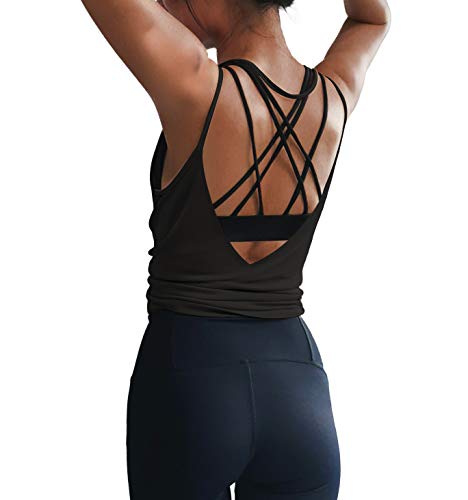 LEXISLOVE Womens Workout Shirts Sexy Open Back Activewear Workout Clothes Sports Yoga Tank Tops2