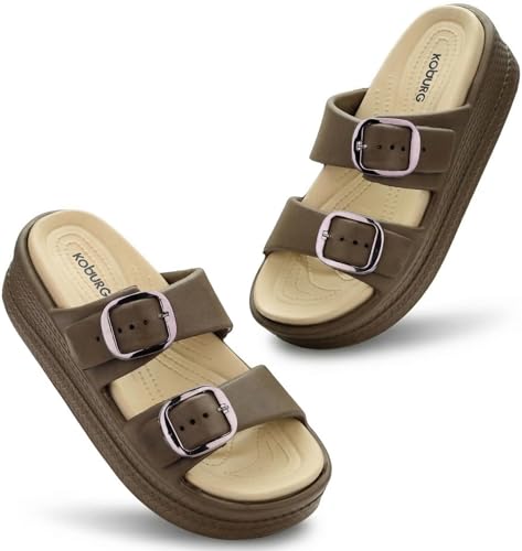 Image of KOBURG Diva Sandals for Women| Durable| Lightweight| Daily|Stylish l Antiskid|Heels|Easy to Clean Sandals| Comfortable | Extra Soft Slide KS-444
