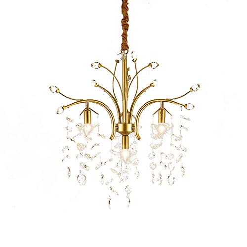 Suspension fleur romantique luminaire cristal salon chaleureux