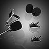 LUTER 24pcs Lapel Microphone Replacement Kit, 6pcs Metal Mic Tie Clips 6pcs Plastic Microphone Cord Clips 12pcs Mic Sponge Covers, Collar Clip Mini Microphones Windscreens for Lavalier Microphones #4