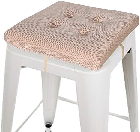 baibu Super Breathable Square Chair Pads Seat Cushions (12", Beige)