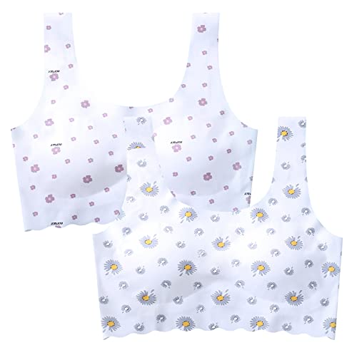 Lightly Padded Bralette For Teens Cami Bralettes Little Girls Training Bras 12-14 Girls Sports Bra With Removable Pads Racerback Wireless Seamless Bra Kids Beginner Bra #TOP30