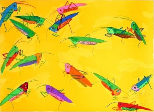 Walasse Ting impression sur toile abstraite pour grand salon lumineux
