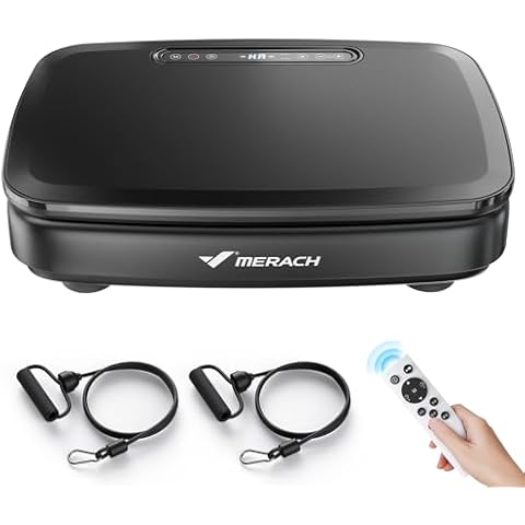 MERACH Vibration Plate Exercise Machine, Vibration Plate for Lymphatic Drainage, Vibrating Plate Exercise Machine for Women Men, Workout Equipment for Home (Black) Cover