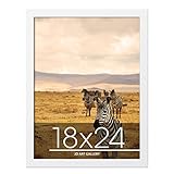 JD Art Gallery Poster Frame 18x24 White, Handcrafted with Eco-friendly Wood and Polished Plexiglass,
