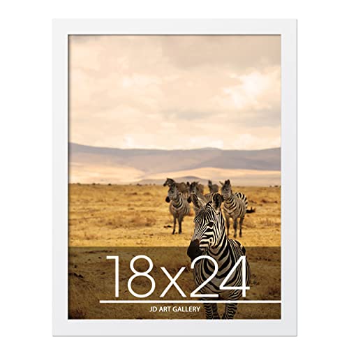 Jd Art Gallery Poster Frame 18X24 White, Handcrafted With Eco-Friendly Wood And Polished Plexiglass, Flexible Hanging In Horizontal Or Vertical Format And Hanging Hardware Included #TOP14