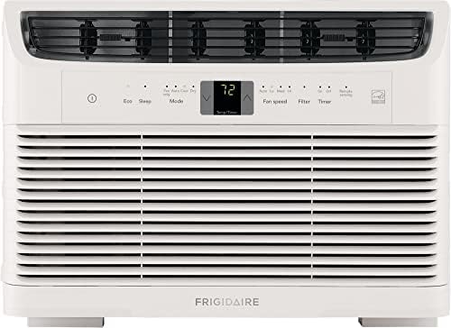 Frigidaire FFRE053WAE Window-Mounted Room Air Conditioner, 5,000 BTU with Energy Star Certified, Adjustable Side Panels, in White