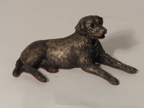 Image of NEW 'Edward' Labrador Lying Bronze Sculpture by Paul Jenkins - Frith