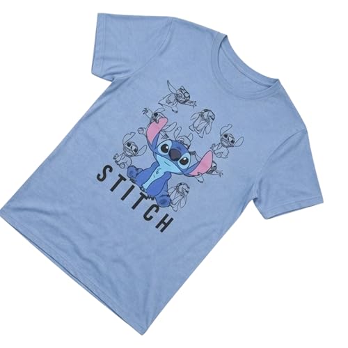 Image of Disney Lilo & Stitch Juniors Graphic T-Shirt - Stitch Tee for Women, Short Sleeve, Sizes XXS-3XL