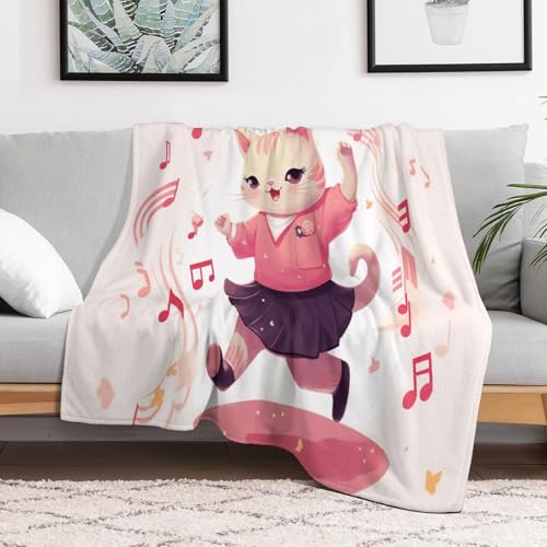 Couverture chat en flanelle de luxe, jeté de lit toutes saisons - 6