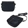 STILORD 'Kira' Sac à Main en Cuir pour Femme Sac à Bandoulière Vintage Petite Besace Sac à l'Épaule Sorties Soirées Shopping, Couleur:noir #4