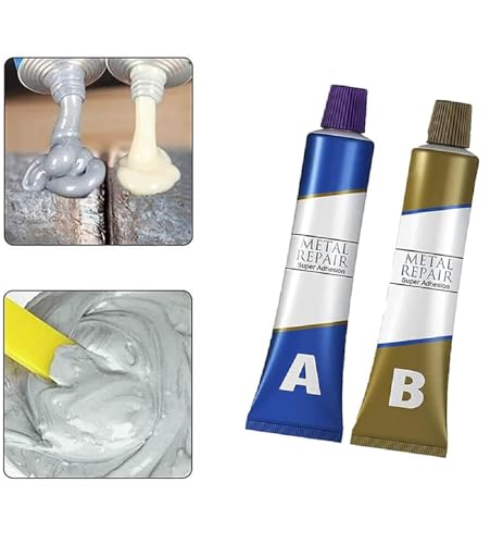 Image of PAXCOO Metal Repair Agent Magic Solder Glue Industrial High Temperature Resistant Liquid Metal Welding Filler for Casting Defect Repair Agent for Repairing Fuel Tanks, Pipes, Metal Radiator Waterproof