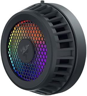 Razer Phone Cooler Chroma (MagSafe) - Smartphone Cooling Fan Chroma RGB (Compatibility with Magsafe, Advanced Cooling Technology, Twelve RGB LEDs, USB Type-C) Black