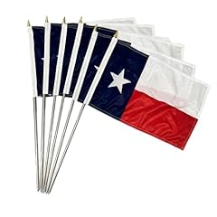 6 Pack Texas Stick Flags 12x18 Inch