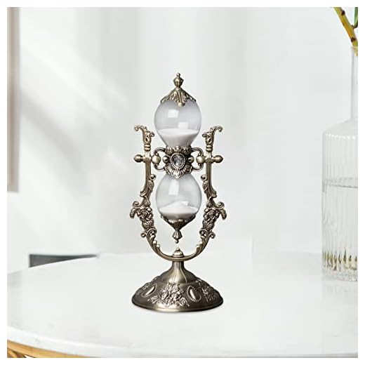 Hourglass Timer,Rotatable Vintage Hour Glass with Sand,15 Minute Sand Timer,Metal Sand Hourglass，Suitable for Gifts, Home,Desk,Games,Study,Office Decoration