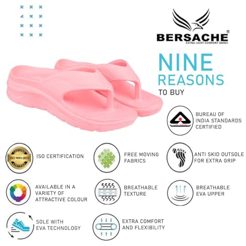 Image of BERSACHE Extra Soft Classic Casual with Regular wear with Ultra Soft & Flexibility Technology Flipflop for Women's /Girl's