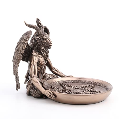 Estatua Baphomet acabado bronce 5.75 pulgadas miniatura 3
