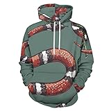 lampropeltis getulus floridana 🌈ESTILO: el estilo holgado se adapta a cualquier forma del cuerpo, el estilo clásico con capucha que puede combinar con varios tipos de uso, sudaderas con capucha unisex adecuadas para hombres y mujeres, para diferentes ocasiones.