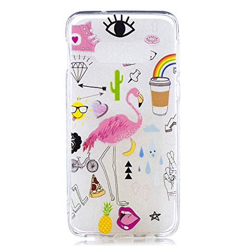 Kihying Funda para Samsung Galaxy S10e (5.8 Pulgadas) Funda Cáscara Case Pintado A Prueba de choques Transparente Carcasa de telefono Silicona Suave de TPU Cubierta de teléfono (Patrón - HX17)