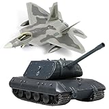 1/72 Scale Pz.Kpfw. E-100 Military Tank Model & F-22 Raptor 1/100 Scale Diecast Metal Fighter Jet Model -  NUOTIE