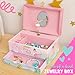 Giggle & Honey Musical Ballerina Jewelry Box for Girls - Kids Dancing Ballerina Music Box with Mirror, Ballet Gifts for Little Girls, Jewelry Boxes, Childrens Birthday Gift, Ages 3-10