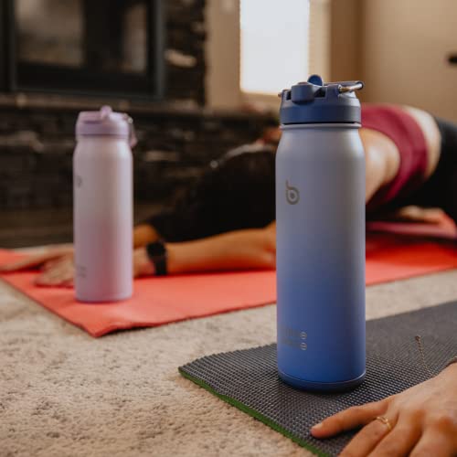 Bottle Bottle 24Oz Insulated Water Bottle Stainless Steel Sport Water Bottle With Straw And Adjustable Lid Daily Pill Organizer (Green Gradient) #TOP4