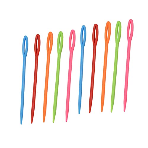 Aiguilles à Coudre en Plastique, 100 Pièces 7cm Aiguille Tricot pour Enfants Multicolore Aiguilles à Coudre en Plastique, pour Enfants Projets de Bricolage Artisanat...