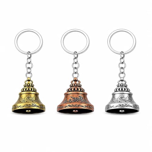 Image of Guardian Bell for Bike, Protective Motorbike Accessory Set of Three, Durable Bicycle Guardian Bell Keychain for Enhanced Riding Safety, Compact Design with Easy Installation