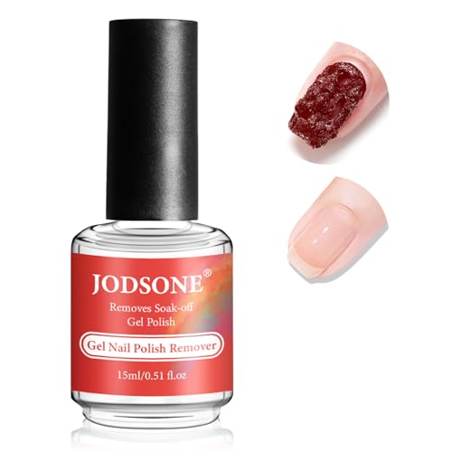 JODSONE Removedor de Esmalte Semipermanente 15ml, Elimina el Esmalte en Gel en 3 a 5 Minutos, Quita Esmalte Semipermanentes para Uñas de Forma Fácil y Rápida