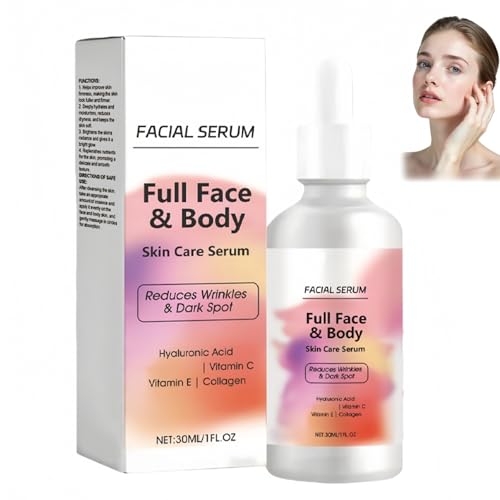 Image of Skin Vitamin Serum for Face & Body, 5 In 1 Anti Aging Serum for Women, Hydrating Face Serum to Reduce Wrinkles & Dark Spots, Firming Essence to Reduce Wrinkles, Hydrating Moisturiser for Fa/ce & Body