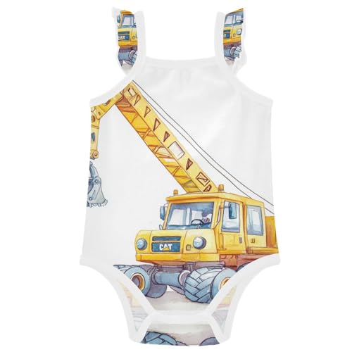 Baby Cotton Infant Bodyshirts Cute Soft Baby Girl Undershirts 3M Construction Vehicles