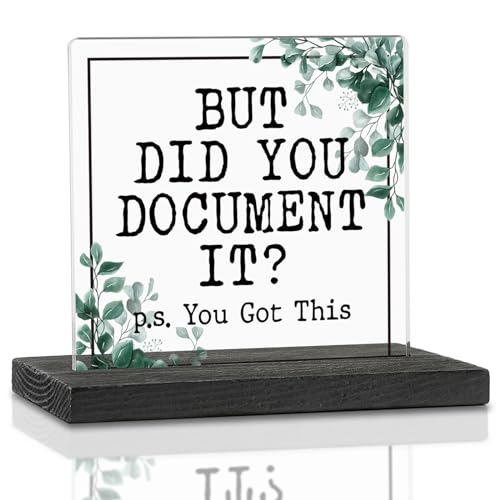 Funny Office Acrylic Decor Sign But Did You Document It HR Define Gifts For Coworkers Women Men Friends Work Humor Gifts Desk Sign Office Decor Gift For Human Resources Colleagues VAK188