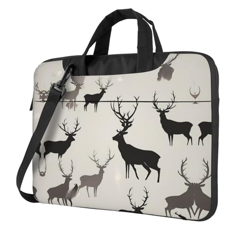 WZYWHJ 15.6 inch Bucks Prints Laptop Bag - with Soft Interior, Multiple Pockets - Ideal for Men, Travel and Business