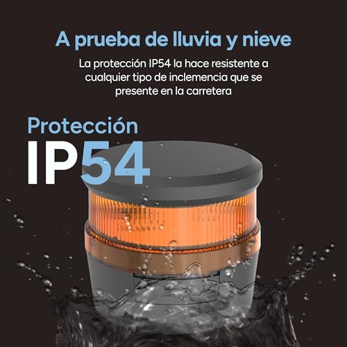 Miniatura 7 de Ksix Safety Light Iot, Luz Emergencia Coche Homologado Dgt 3.0, Baliza V16 Con Geolocalización Y Sim, Sustituye Triángulos Obligatorios, Base Magnética, Visibilidad 1 Km, Pila Incluida