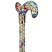 Royal RC Canes Mosaic Stained Adjustable Walking Cane – Stylish Lightweight Derby Cane for Men & Women with HD Patterned Handle – Designer Aluminum Walking Stick for Comfort & Fashion