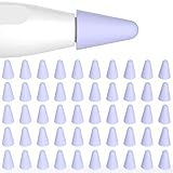 Joosko for Apple Pencil 2nd Generation/1st Generation Nib Protectors and Apple Pencil (USB-C), [50 Pack] Ultra Thin Silicone Nib Protectors, Drawing Noise Free