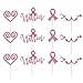 Arthsdite 24Pcs Breast Cancer Awareness Cupcake Toppers Glitter Pink Ribbon Fight Beliveve Hope Cupcake Picks Decorations for Pink Ribbon Party Cake Decorations Supplies - Pink Glitter