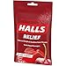 HALLS Relief Syrup Center Cherry Flavor Cough Drops, 1 Bag (25 Total Drops)