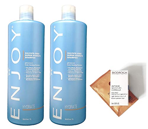 Enjoy Super Hydrate Shampoo & Conditioner Duo 33.8Oz Each (2 Free Hair & Skin Care Samples) Sulfate Free #TOP1