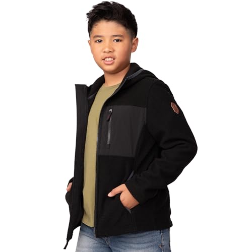 Free Country Boys Fleece Jacket Hoodie Warm Soft Lined Full-Zip Sweatshirt Kids Outwear Hooded Jackets for Boys - Brick2