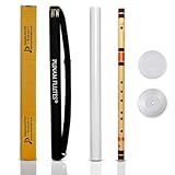 Musical Instruments Punam Flutes A Natural Base Right Hand Bamboo Flute/Bansuri Size 22.8 Inches