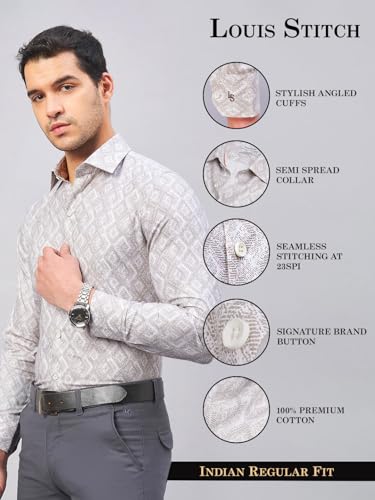 Image of LOUIS STITCH Men's Cotton Regular Fit Shirt (ST-S1(26))