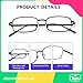 Chicid Fashion Blue Light Glasses for Women, Blocking Eyewear Y2k Office-Siren Aesthetic Rectangle Glasses Metal Frame