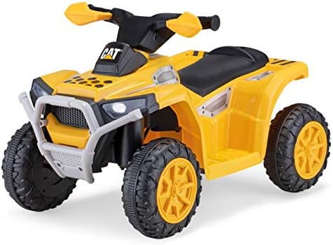 Kid Trax CAT Toddler Quad Ride On Toy, 6 Volt Battery, 1.5-3 Years Old, Max Weight 44 lbs, Single Seater, Yellow (KT1575AZ)
