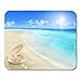 Produktbild Mouse Pad Blue Beach Open Shell Perle im Ozean Idyllische Landschaft Mousepad für Notebooks, Desktop-Computer Mausmatten, Büromaterial
