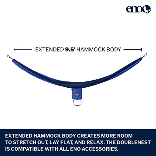 Image of ENO, Eagles Nest Outfitters DoubleNest Lightweight Camping Hammock, 1 to 2 Person, Special Edition Colors, ATC