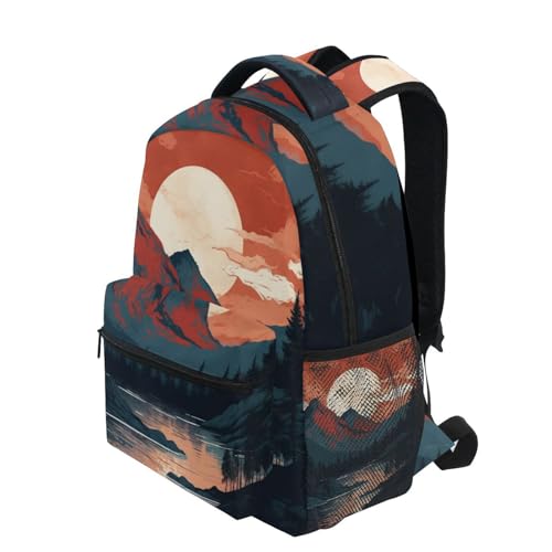 Sac à dos Nature Mountain SKYSHU étanche pour ordinateur 16 pouces avec poches