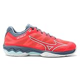 Mizuno Unisex Wave Exceed Light AC Tennisschuh, Fiery Coral 2/White/China Blue, 39 EU