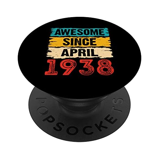 Regalos de cumpleaños 85 años impresionantes desde abril de 1938 PopSockets PopGrip Intercambiable