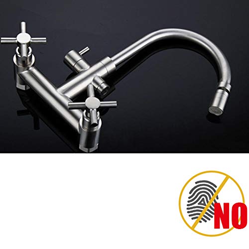 Robinet de cuisine mural en acier inoxydable 304 avec pistolet extractible - 8